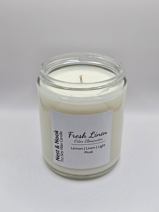Fresh Linen Odor Eliminator 7oz Candle